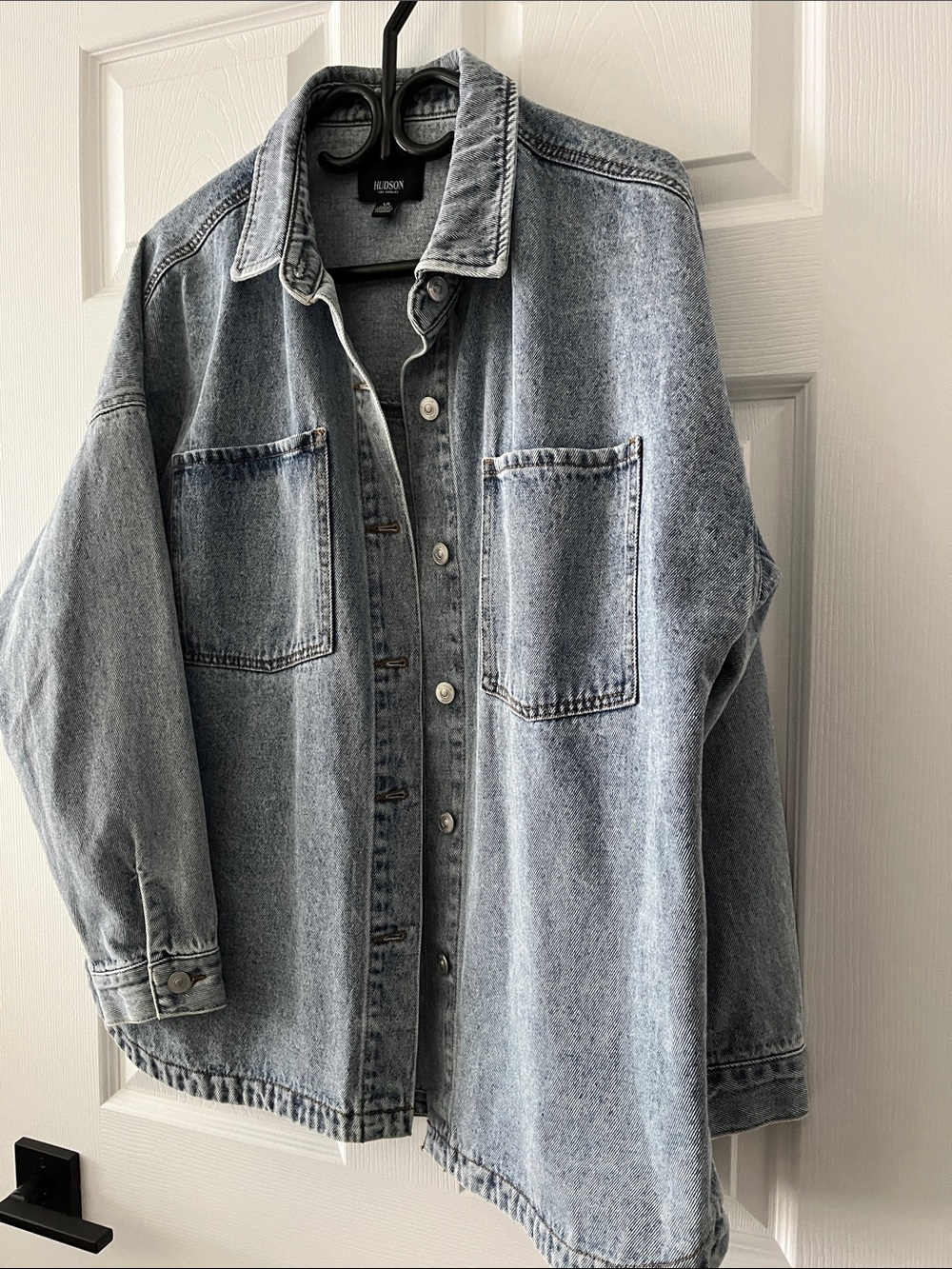Denim oversized shirt jacket